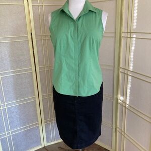 Green Sleeveless Women's Top